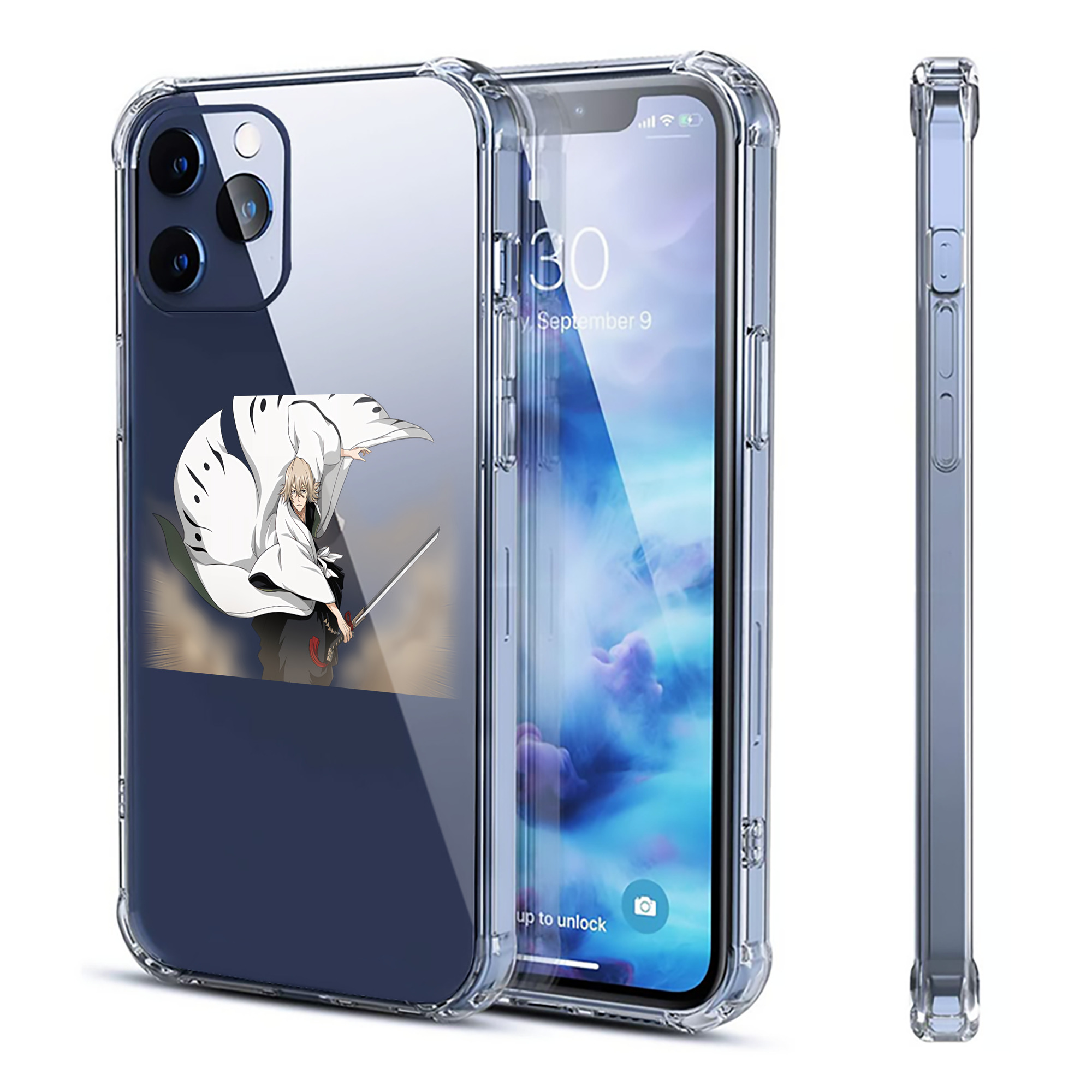 （画像用） "ブリーチ 浦原 喜助（うらはら きすけ） BLEACH Urahara Kisuke " 【iPhone 12シリーズ対応】透明スマホケース（クリアソフトケース）